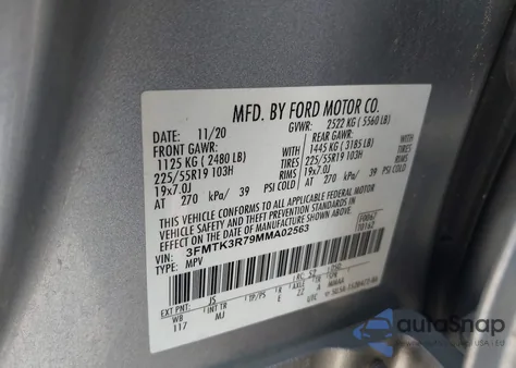 2021 Ford Mustang Mach-E Premium from USA, damaged, VIN 3FMTK3R79MMA02563